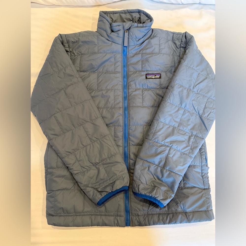 Patagonia Kids Blue-Gray Puffer Jacket